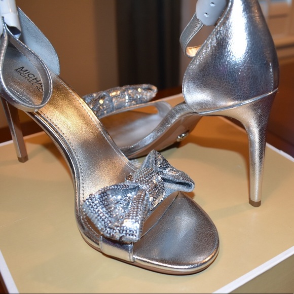 Michael Kors Paris Metallic Heel Sandals - Picture 6 of 6